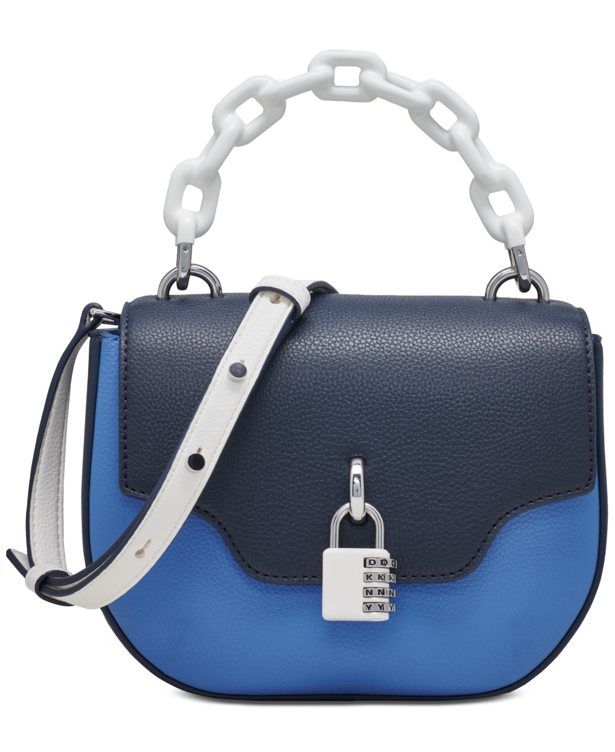 Dkny Tomi Chain Top Handle Crossbody In Blue