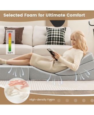 4-in-1 Convertible Folding Sofa Bed with High-Density Foam