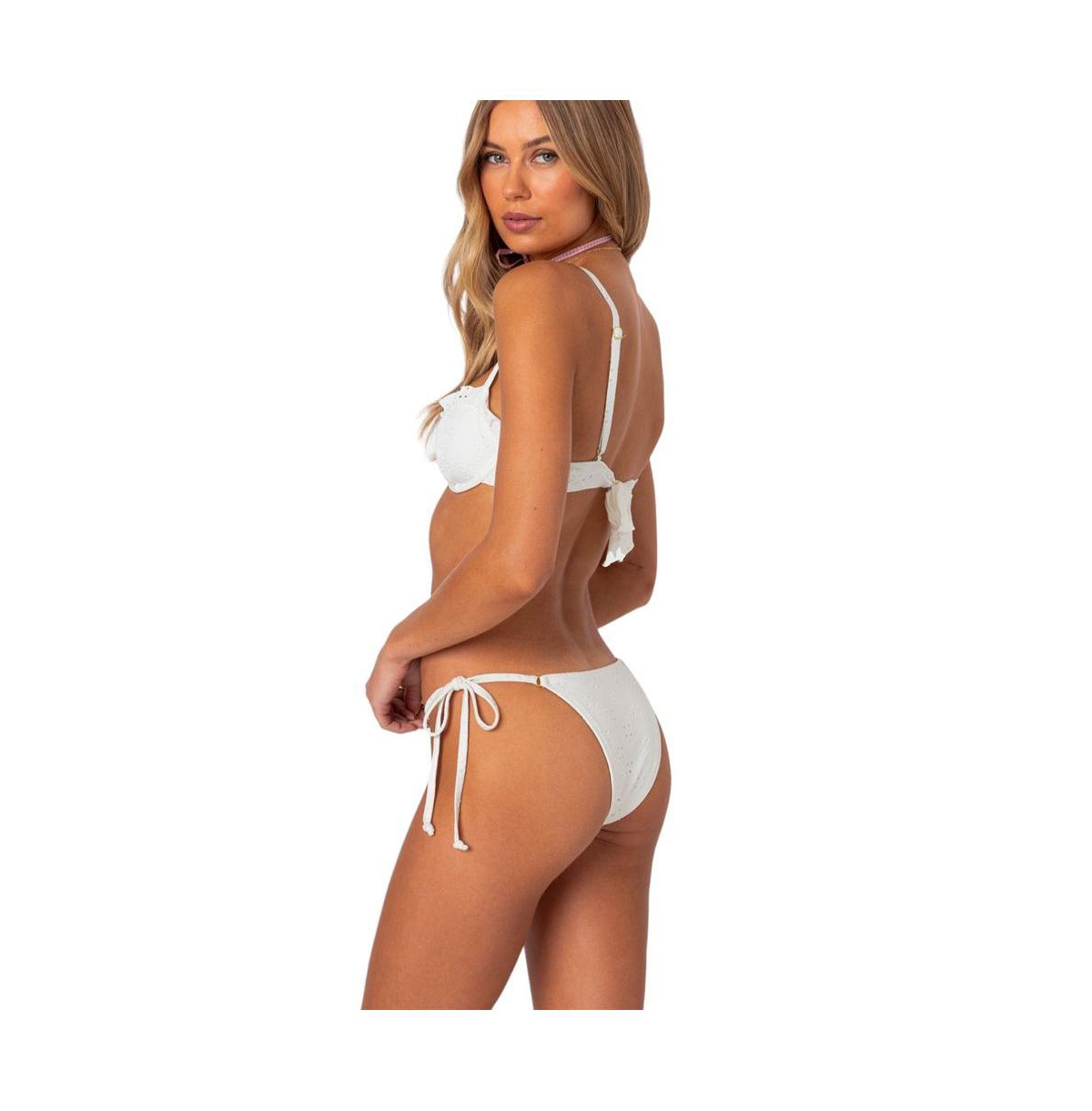 Edikted Women's Eyelet Cupped Bikini Top