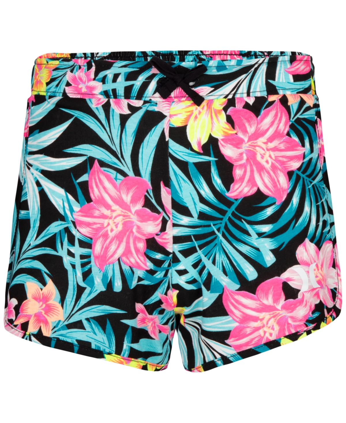 Hurley Kids' Big Girls Printed Knit Shorts In Black