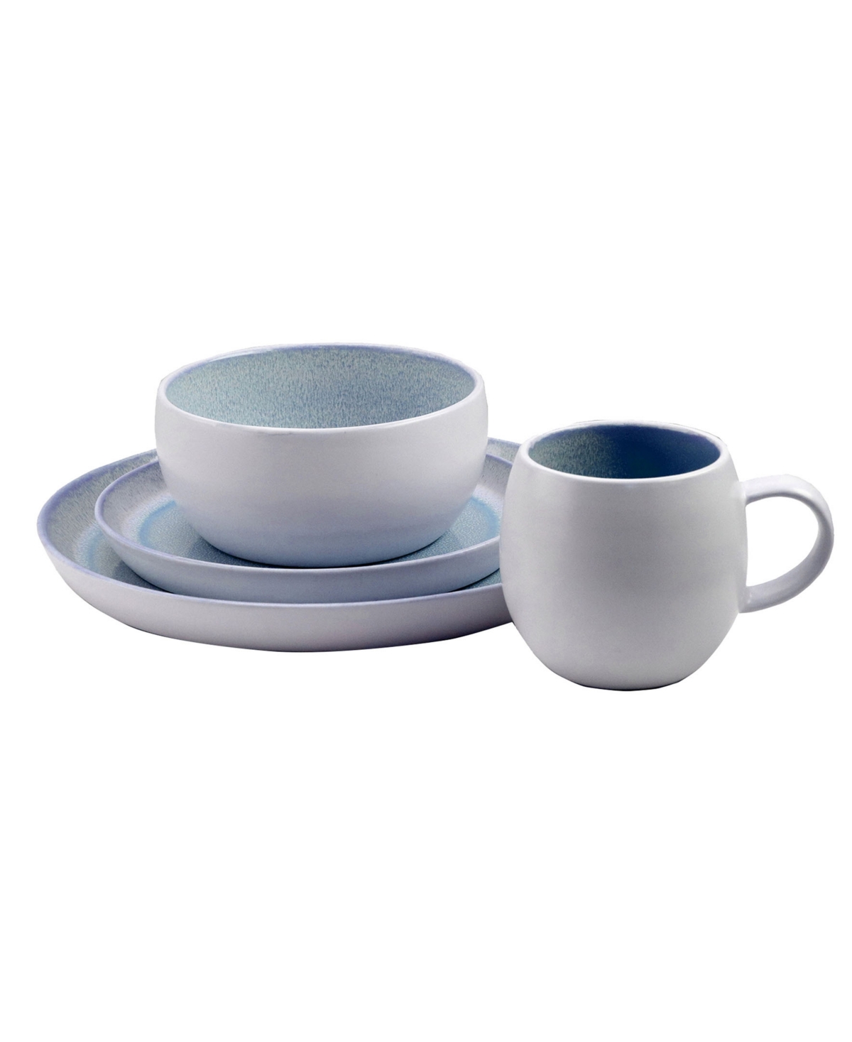 Elama Mocha 16 Piece Dinnerware Set, Service for 4