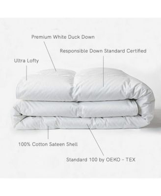 All Season 700 fill Power Luxury White Duck Down Comforter - Full/Queen