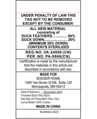 All Season Feather & Down Duvet Comforter Insert - Twin/Twin XL