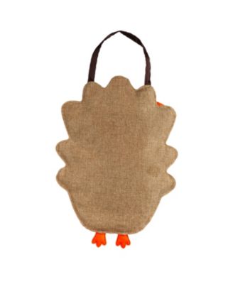 Turkey Burlap Door Decor, 13.30x17.50"H