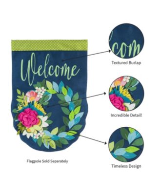 Flower Garden Burlap House Flag 28 x 44 Inches Outdoor Decor for Homes and Gardens