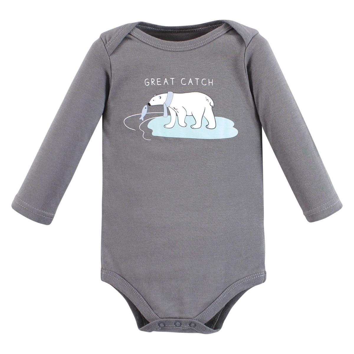 Hudson Baby Baby Boys Unisex Baby Cotton Long-Sleeve Bodysuits, 5-Pack - Arctic animals