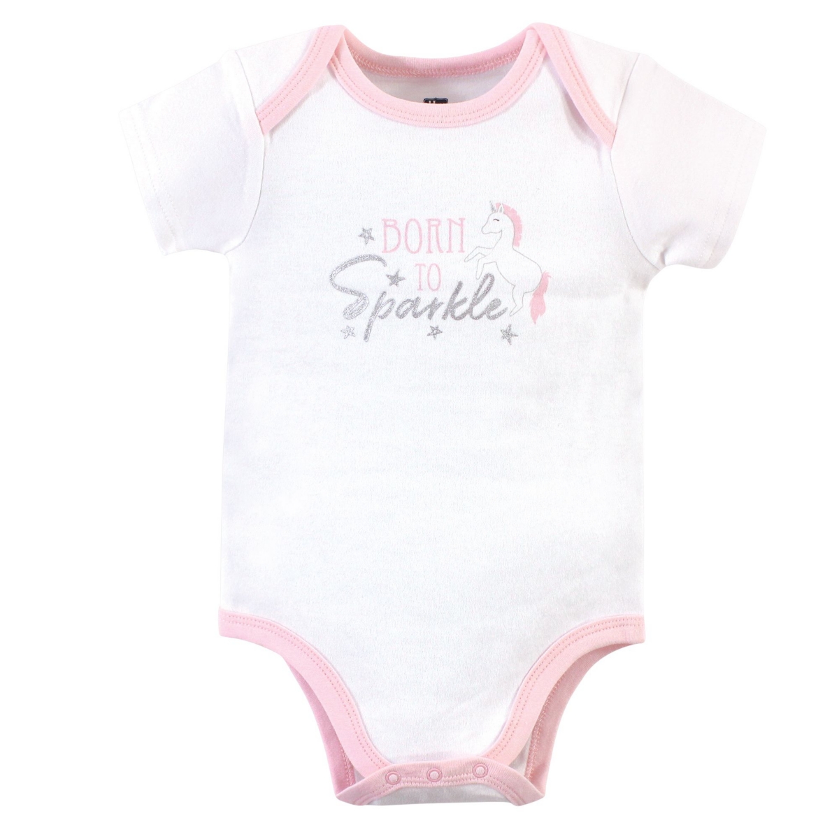 Hudson Baby Baby Girls Cotton Bodysuits 3pk,- Whimsical unicorn
