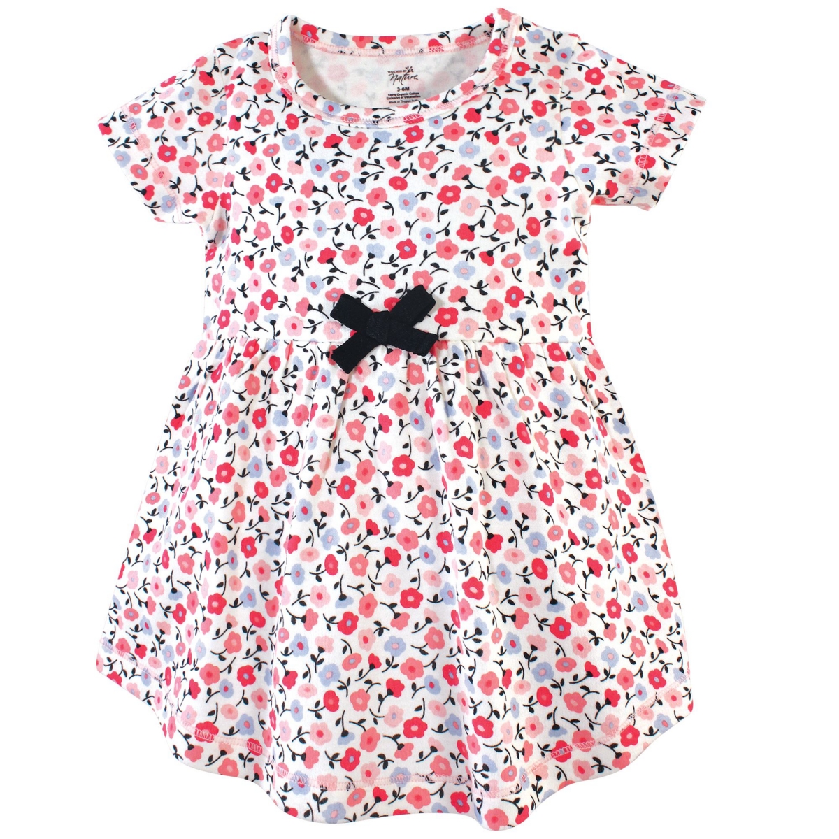 Touched by Nature Baby Girls Baby Organic Cotton Dress and Cardigan 2pc Set,- Ditsy floral