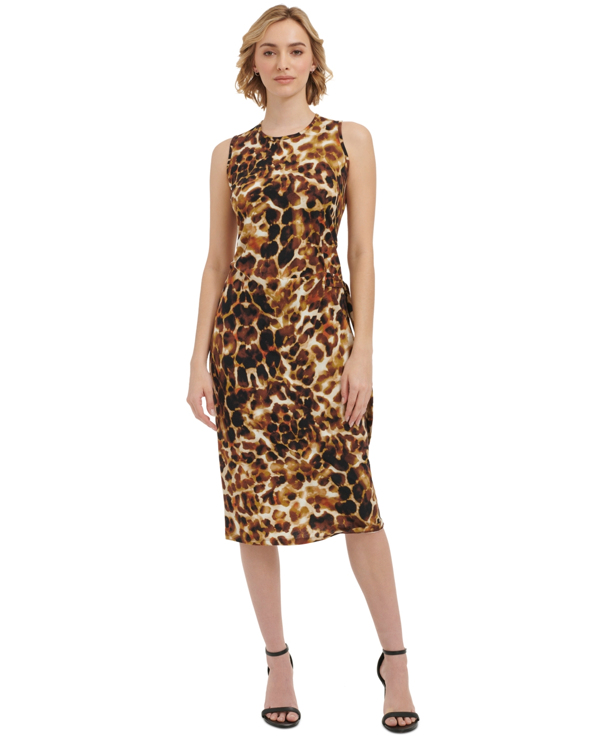 Calvin Klein Women's Sleeveless Printed Midi Dress