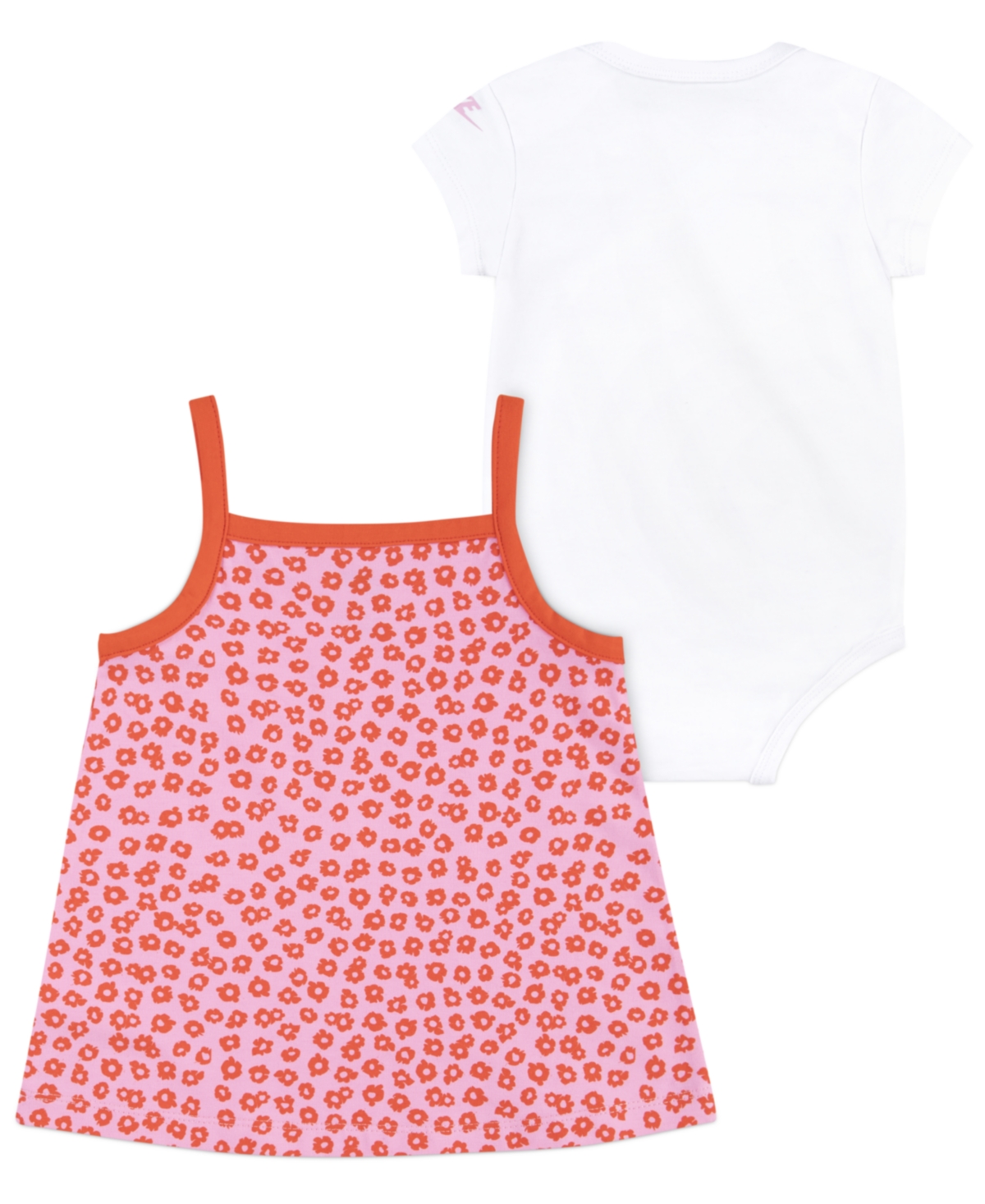 Shop Nike Infant Girls Floral Dress And Bodysuit Set In Pink