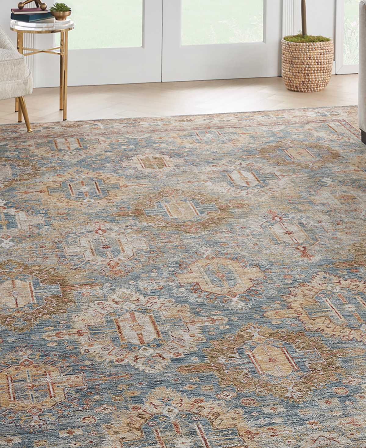 Km Home Sahar Shr01 9'3 X 12'7 Area Rug In Blue