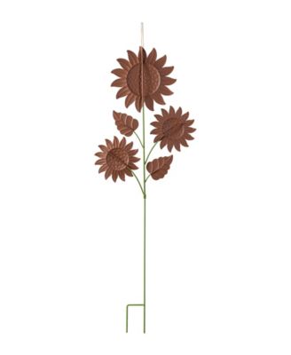 48.25"H Fall Metal Sunflowers Yard Stake