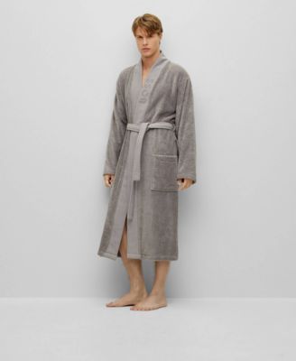 Plain Kimono Cotton Men's Bathrobe