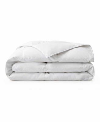 Lightweight White Goose Down Feather Fiber Comforter, Full/Queen