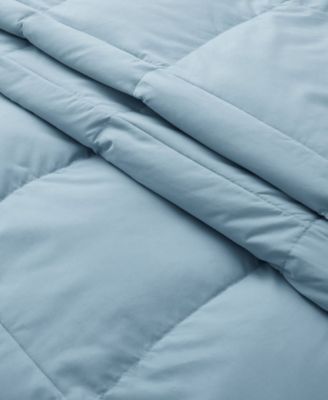 Lightweight White Goose Down Feather Fiber Comforter, California King