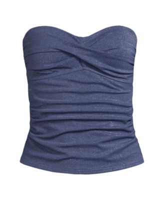 Women's Shine Wrap Bandeau Tankini Swimsuit Top