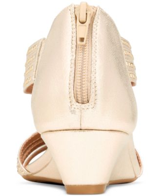 Women's Ginifur Embellished Strappy Wedge Sandals, Created for Macy's