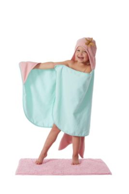 Complete Juvi Mermaid Themed Fabric 5 Piece Shower Curtain Bathroom Set