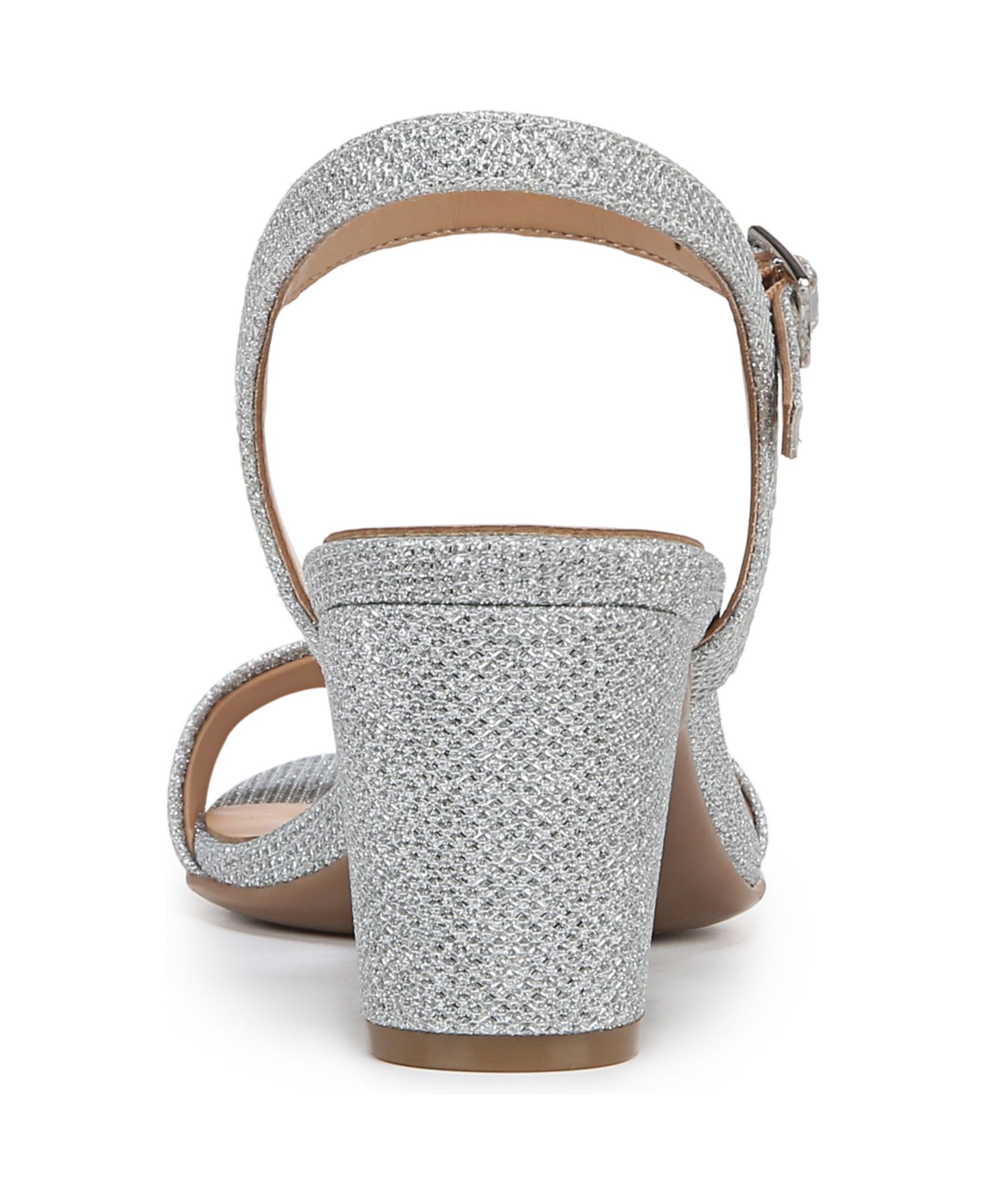 Женские сандалии Naturalizer Bristol Block Heel Dress Sandals, цвет: Серебряный — фото 3