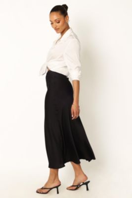 Women's Nellie Satin Midi Skirt