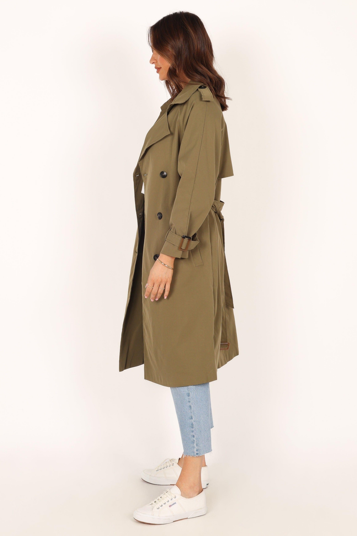 Petal and Pup Womens Trina Button Front Trench Coat