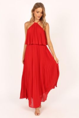 Women's Gia Pleated Halterneck Maxi Dress