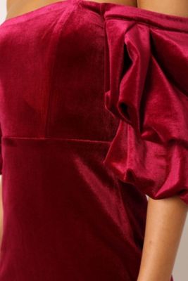 Womens Dali Off Shoulder Velvet Mini Dress
