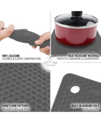 4 Pack Non-Slip Silicone Trivet Mat Set