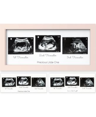 Trio Baby Sonogram Picture Frame, Baby Ultrasound Picture Frames for Baby Nursery, Mom to Be Gifts