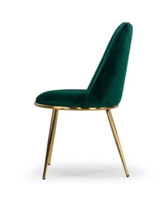 34" Anzu Fabric, Metal Dining Chair, Set of 2