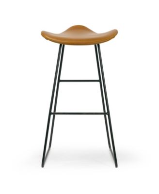29.5" Aoi Polyester, Metal Barstool, Set of 2