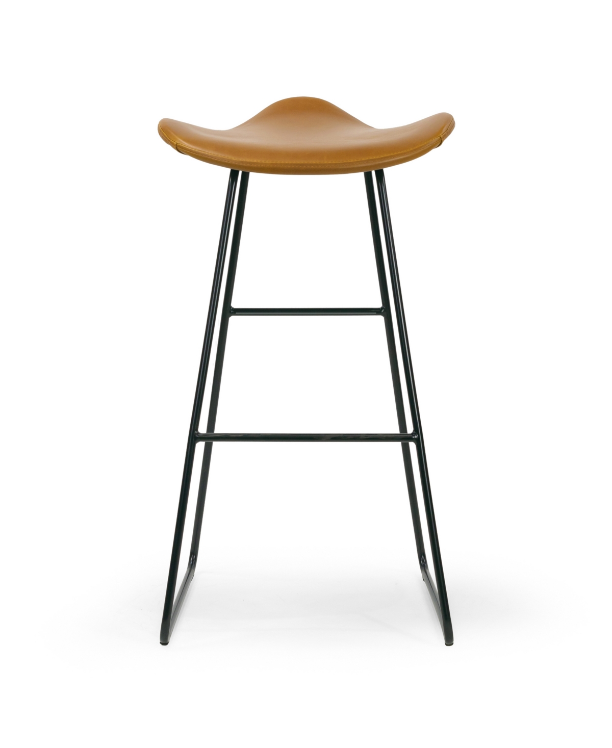 Shop Glamour Home 29.5" Aoi Polyester, Metal Barstool, Set Of 2 In Brown