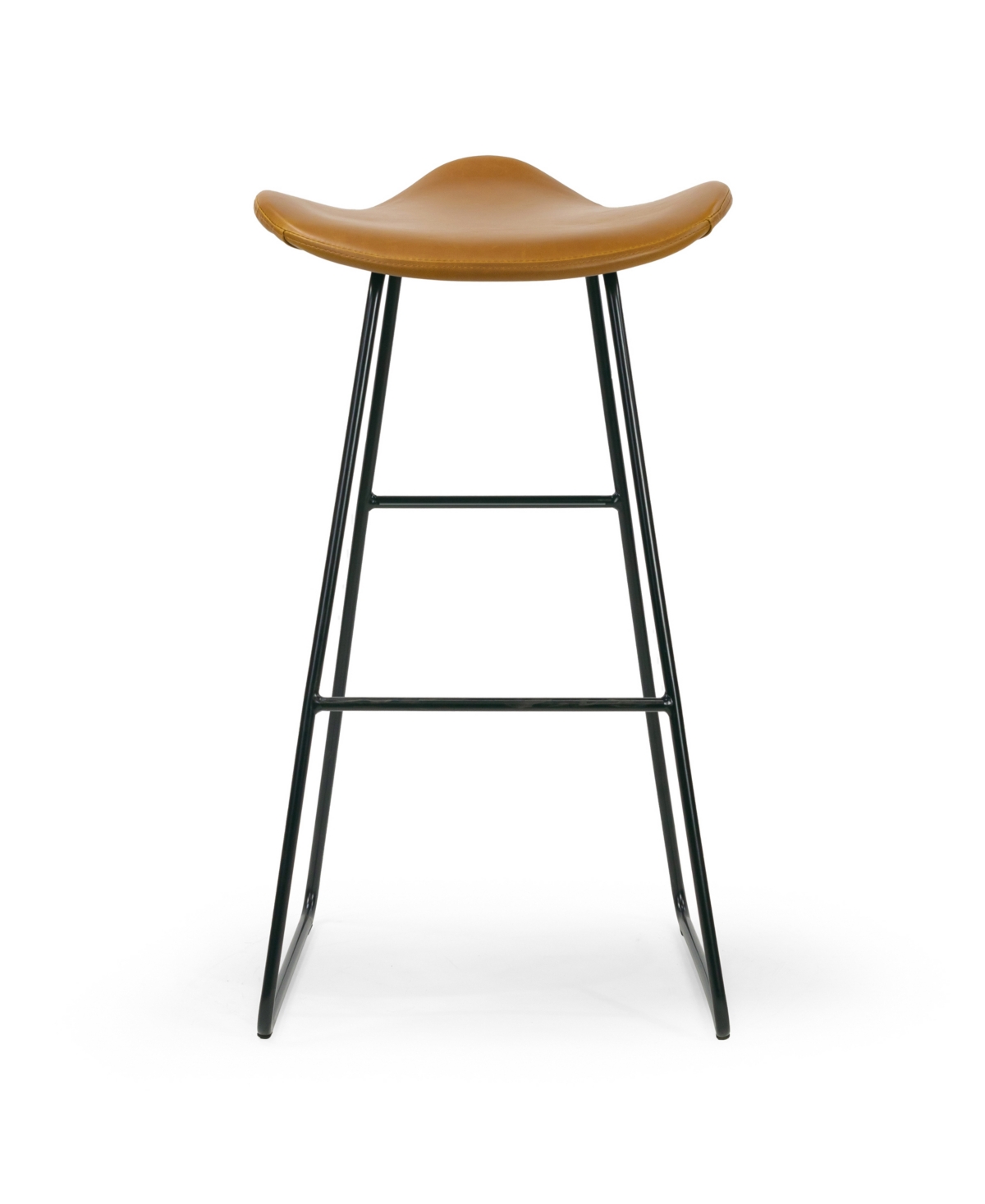 Glamour Home 29.5" Aoi Polyester, Metal Barstool, Set Of 2 In Brown