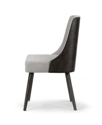 33.86" Asma Rubberwood, Fabric Dining Chair, Set of 2