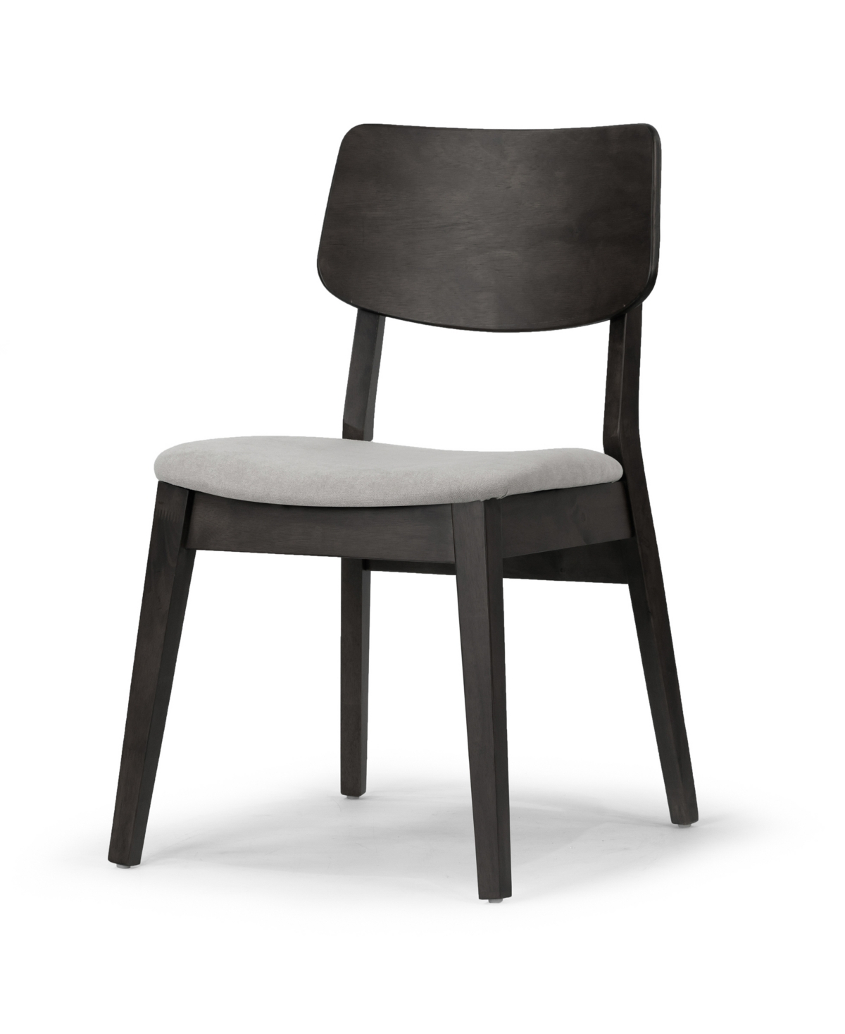 Glamour Home 32.28" Astin Rubberwood, Fabric Dining Chair, Set Of 2 In Grey