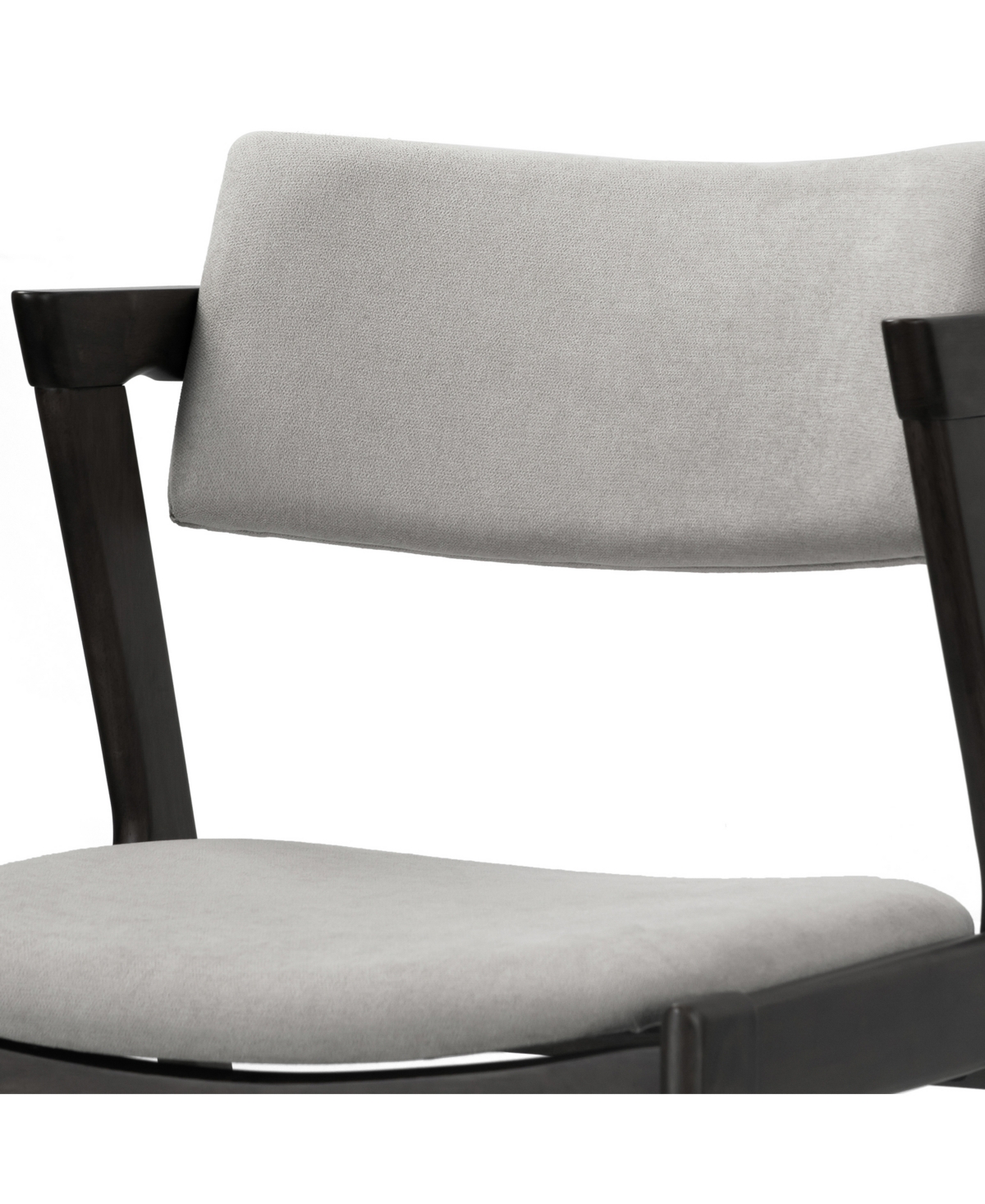 Glamour Home 31.3" Auden Rubberwood, Fabric Dining Chair, Set Of 2 In Grey