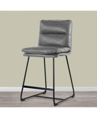 26.5" Aulani Iron, Polyester Counter Height Stool, Set of 2