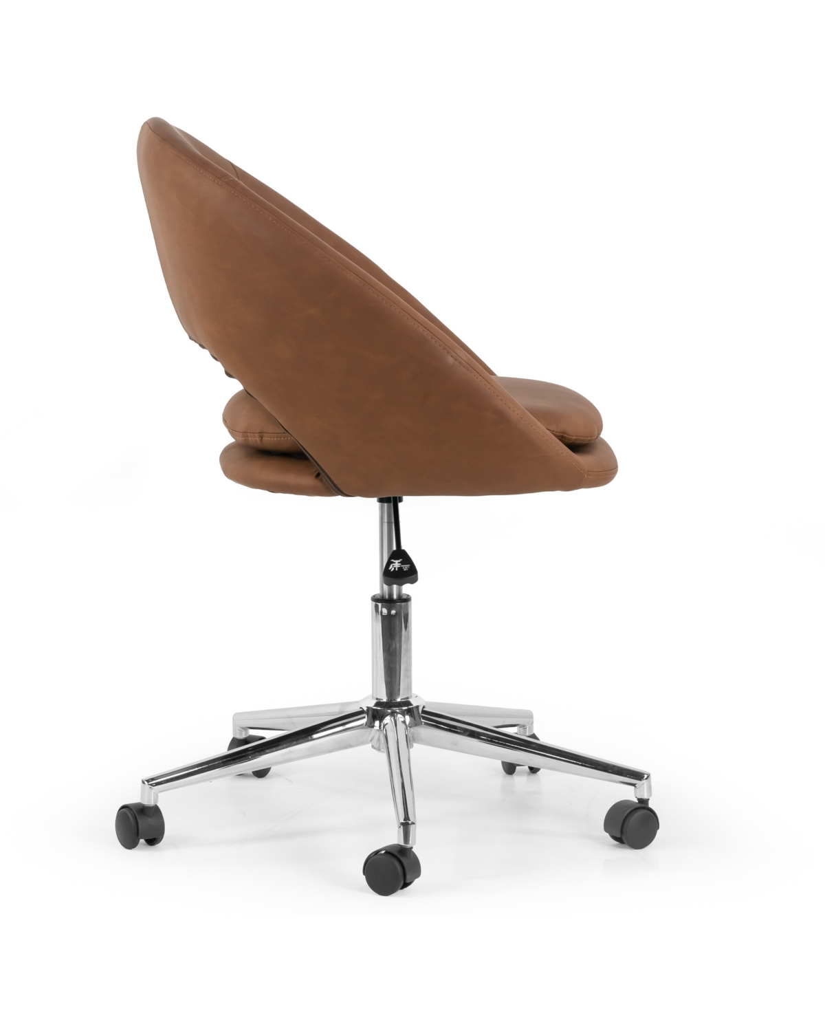 Glamour Home 34.75" Aura Polyester, Metal Task Chair In Brown