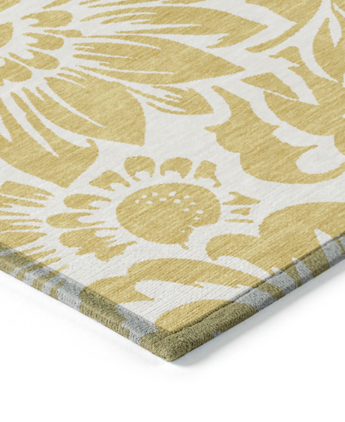 Addison Chantille Machine Washable Acn551 5'x7'6 Area Rug In Gold
