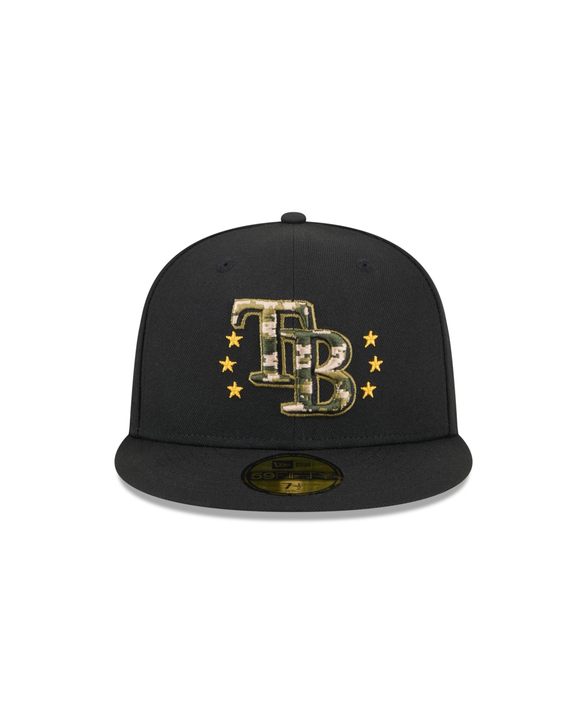 NEW ERA MEN'S BLACK TAMPA BAY RAYS 2024 ARMED FORCES DAY ON-FIELD 59FIFTY FITTED HAT