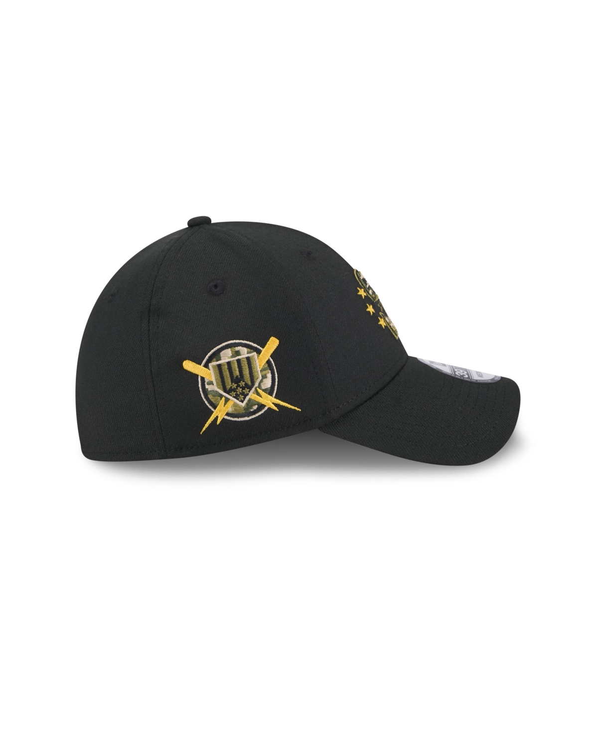NEW ERA MEN'S BLACK SEATTLE MARINERS 2024 ARMED FORCES DAY 39THIRTY FLEX HAT 