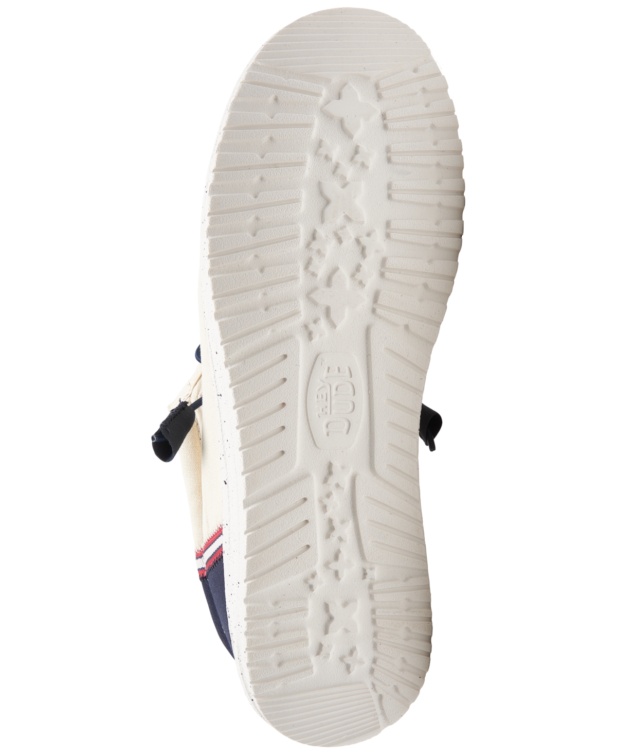 Hey Dude Men's Wally Funk Americana Casual Moccasin Sneakers from Finish Line -NAVY/RED