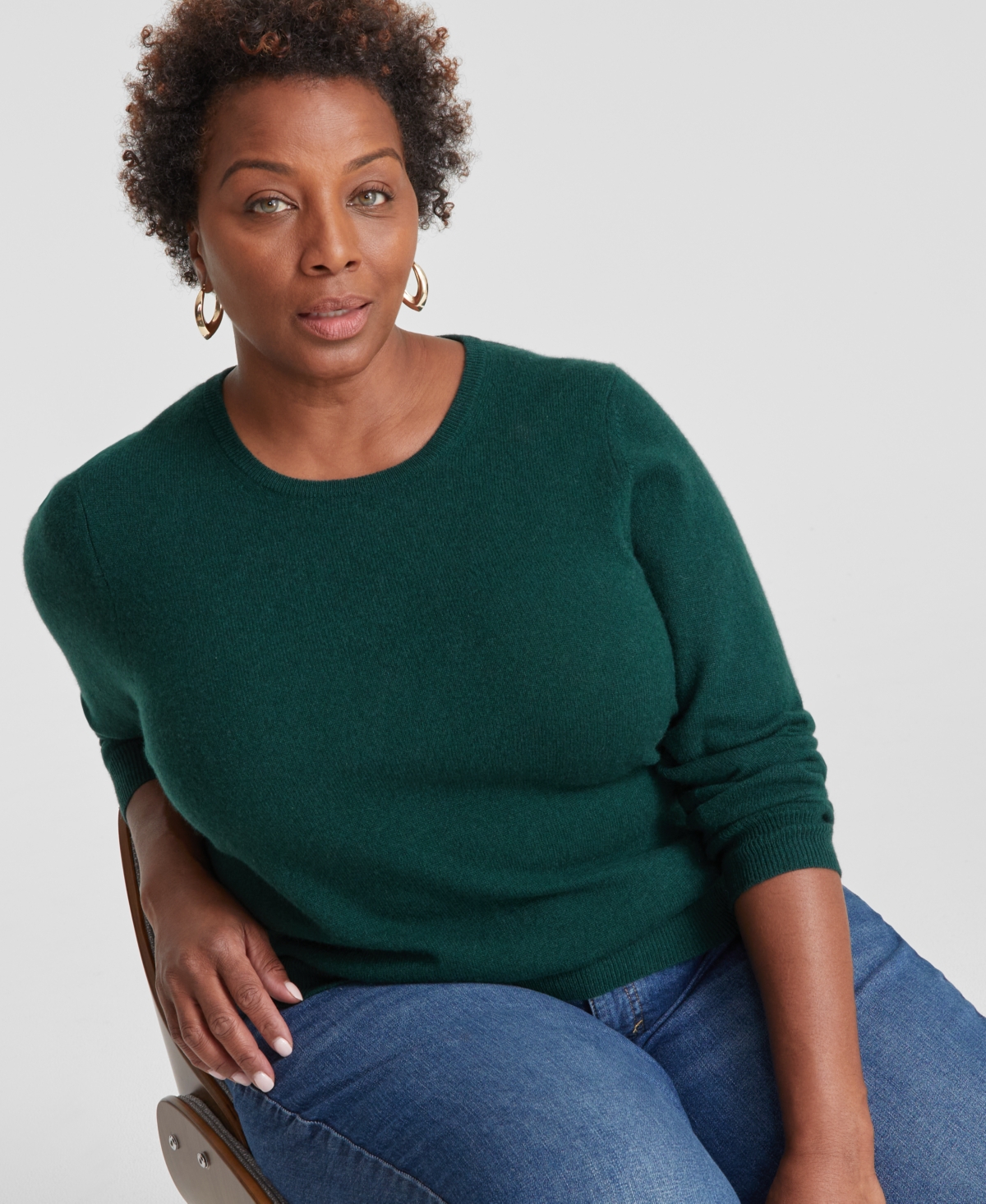 Macy's plus size cashmere sweaters top