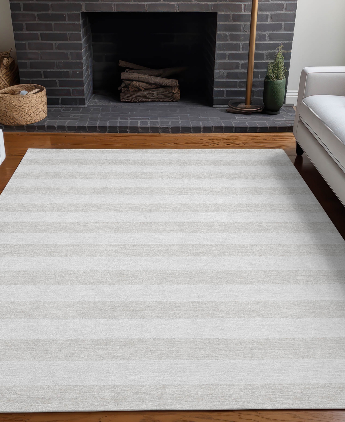 Addison Chantille Machine Washable Acn528 8'x10' Area Rug In Ivory