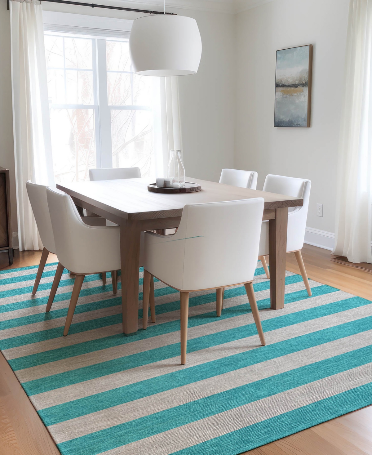Addison Chantille Machine Washable Acn530 8'x10' Area Rug In Turquoise