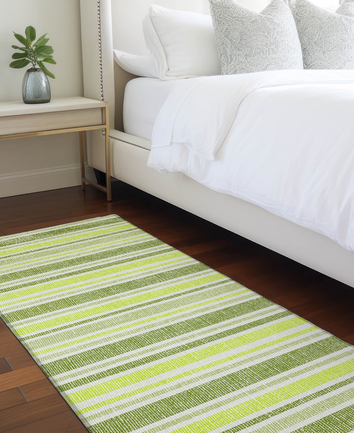 Addison Chantille Machine Washable Acn531 2'3x7'6 Runner Area Rug In Ivy,ivory