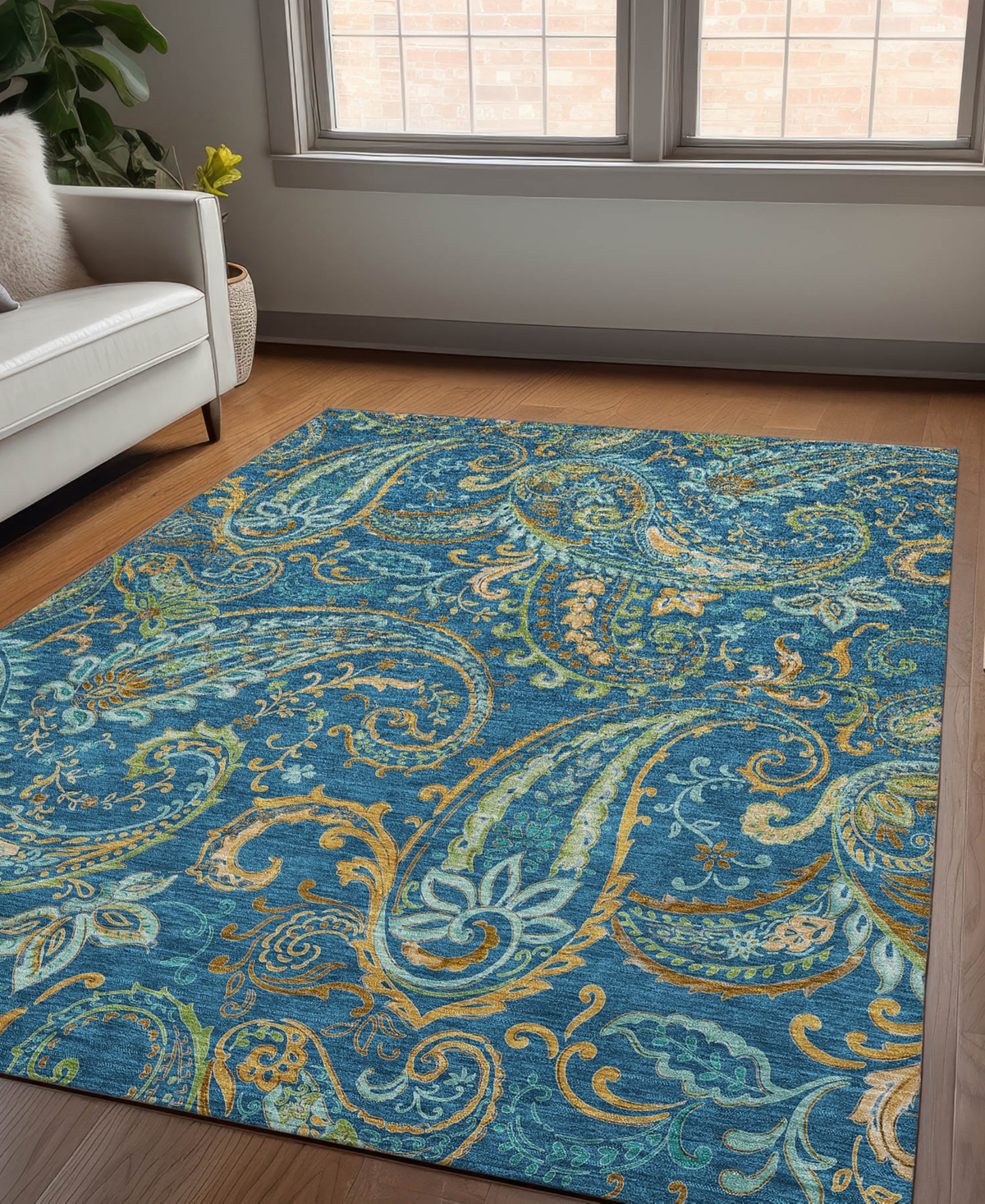 Addison Chantille Machine Washable Acn533 2'6x3'10 Area Rug In Navy