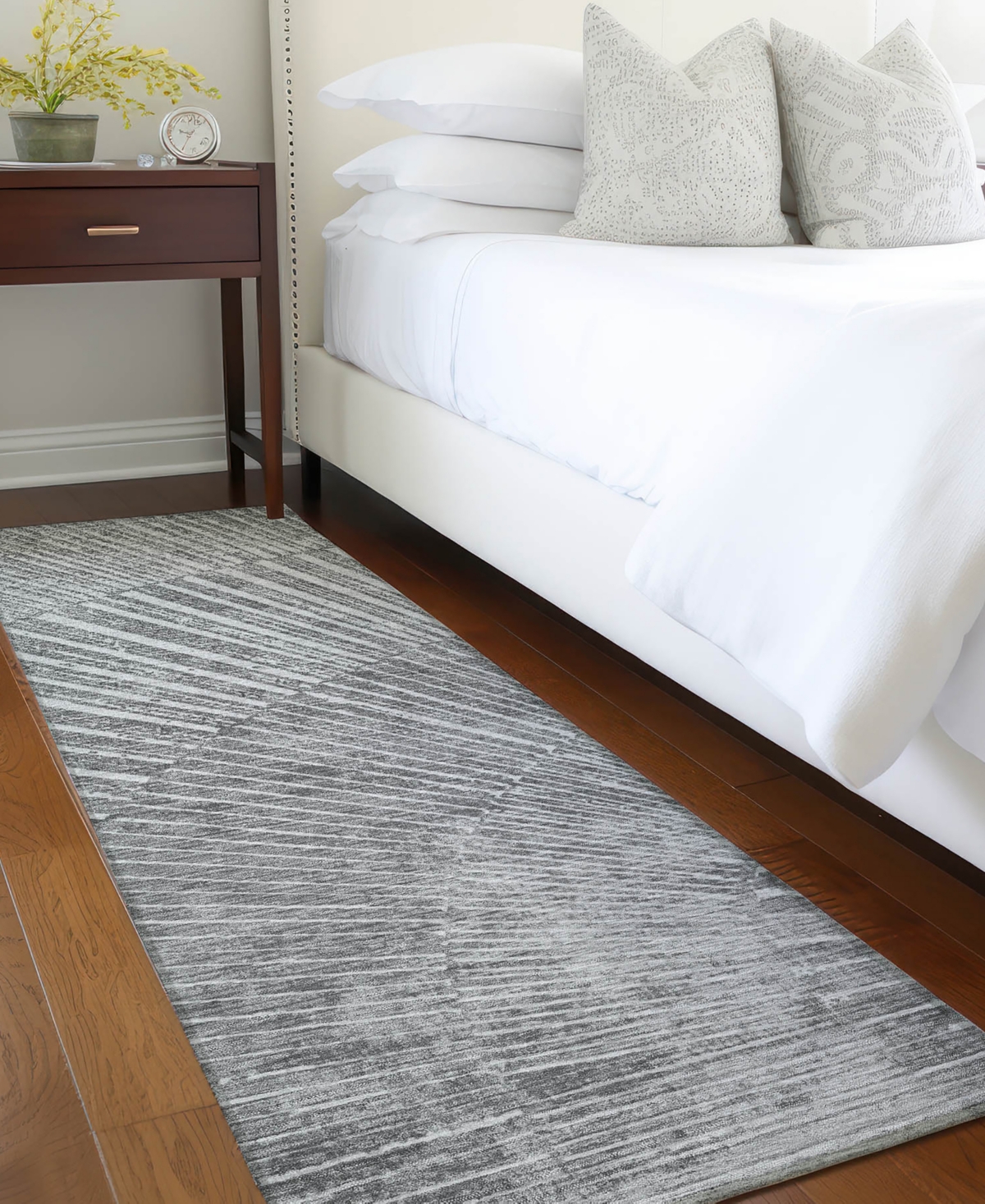 Addison Chantille Machine Washable Acn542 2'3x7'6 Runner Area Rug In Gray