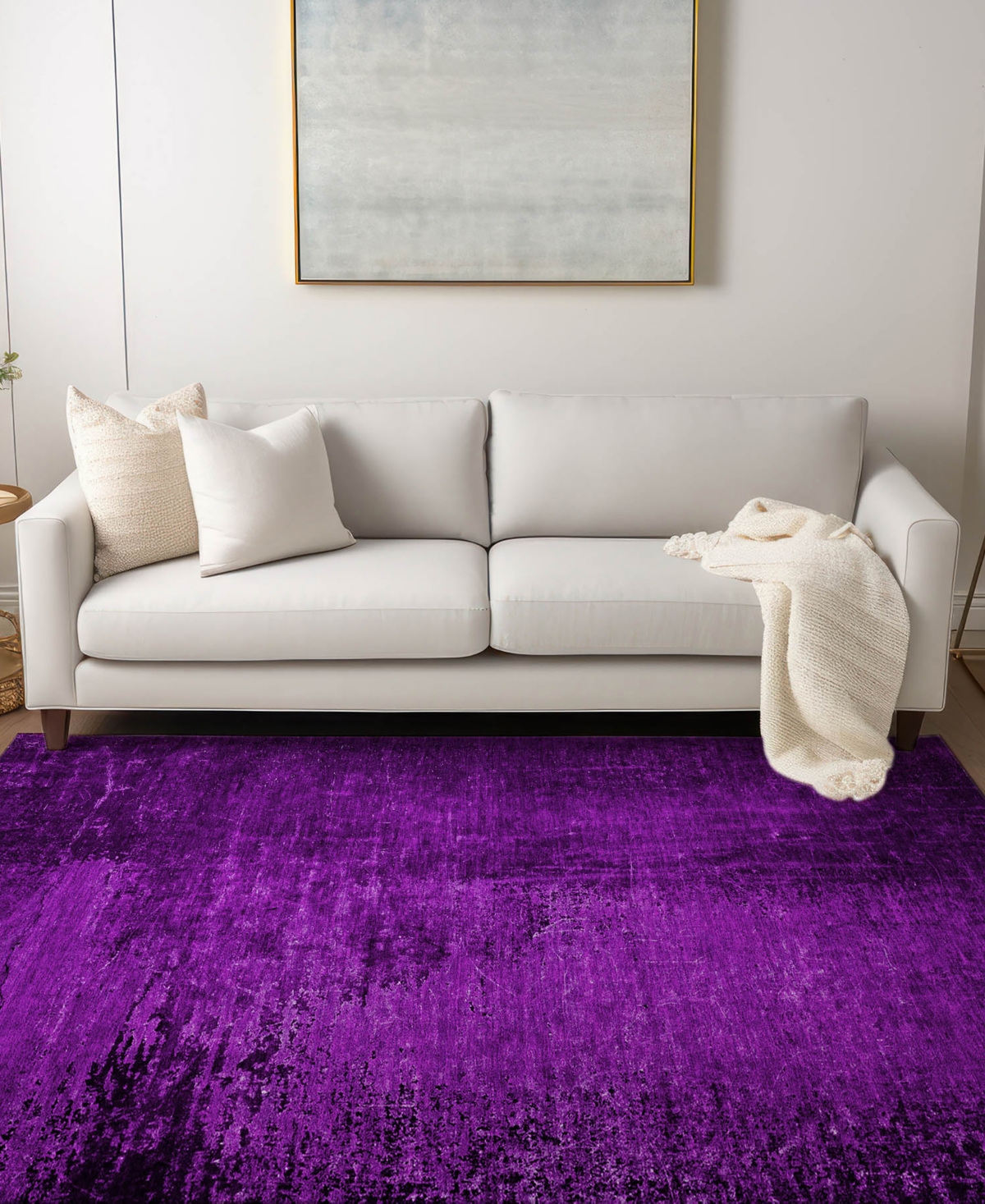 Addison Chantille Machine Washable Acn554 3'x5' Area Rug In Purple