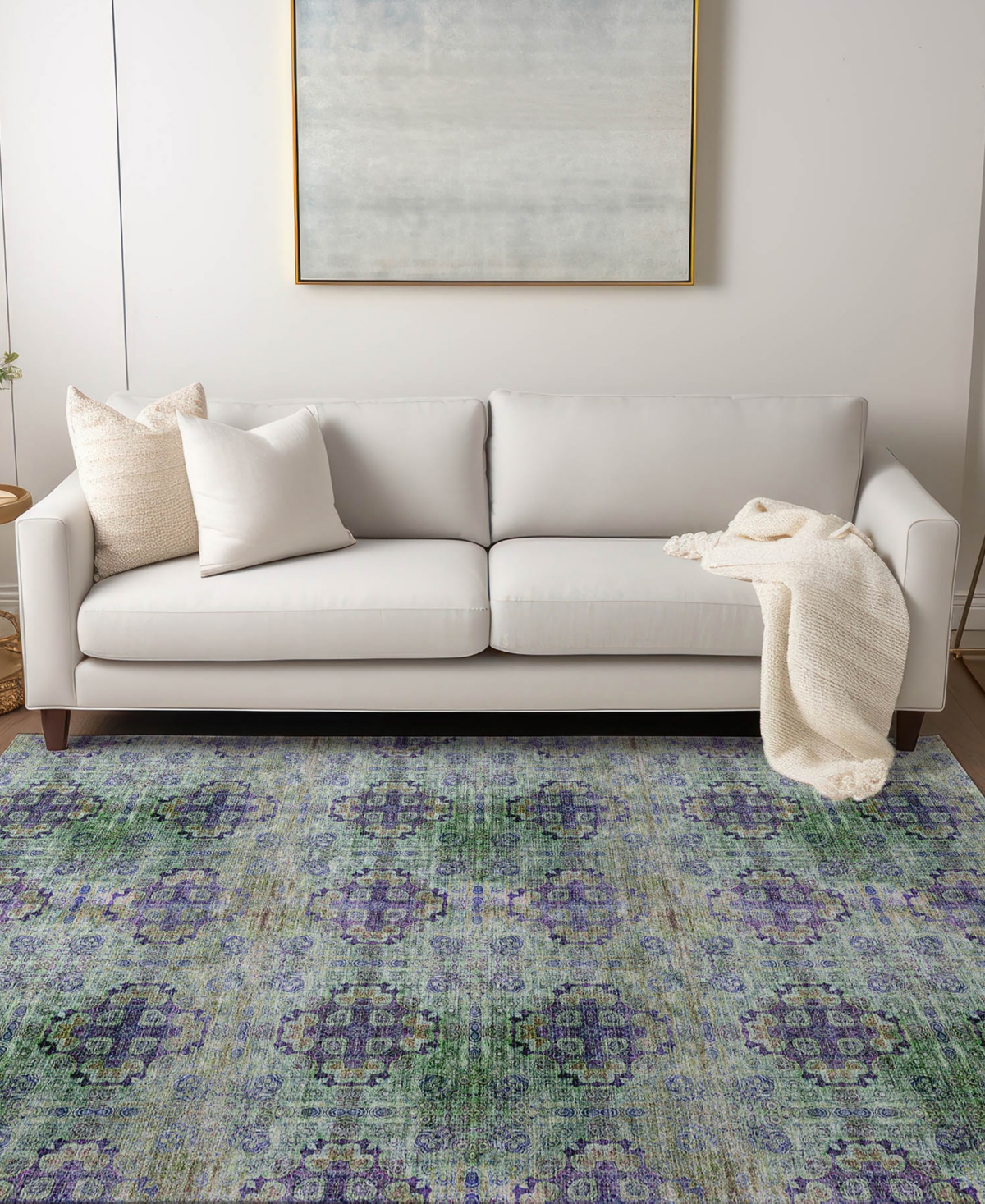 Addison Chantille Machine Washable Acn557 3'x5' Area Rug In Purple